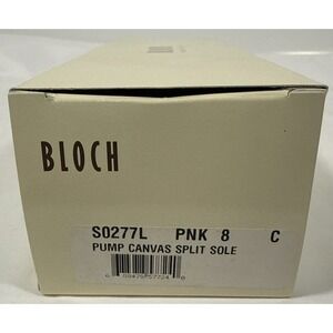 Bloch S0277L Pump Canvas Ballet Shoes Women 8 Pink Split Sole Dance Flats